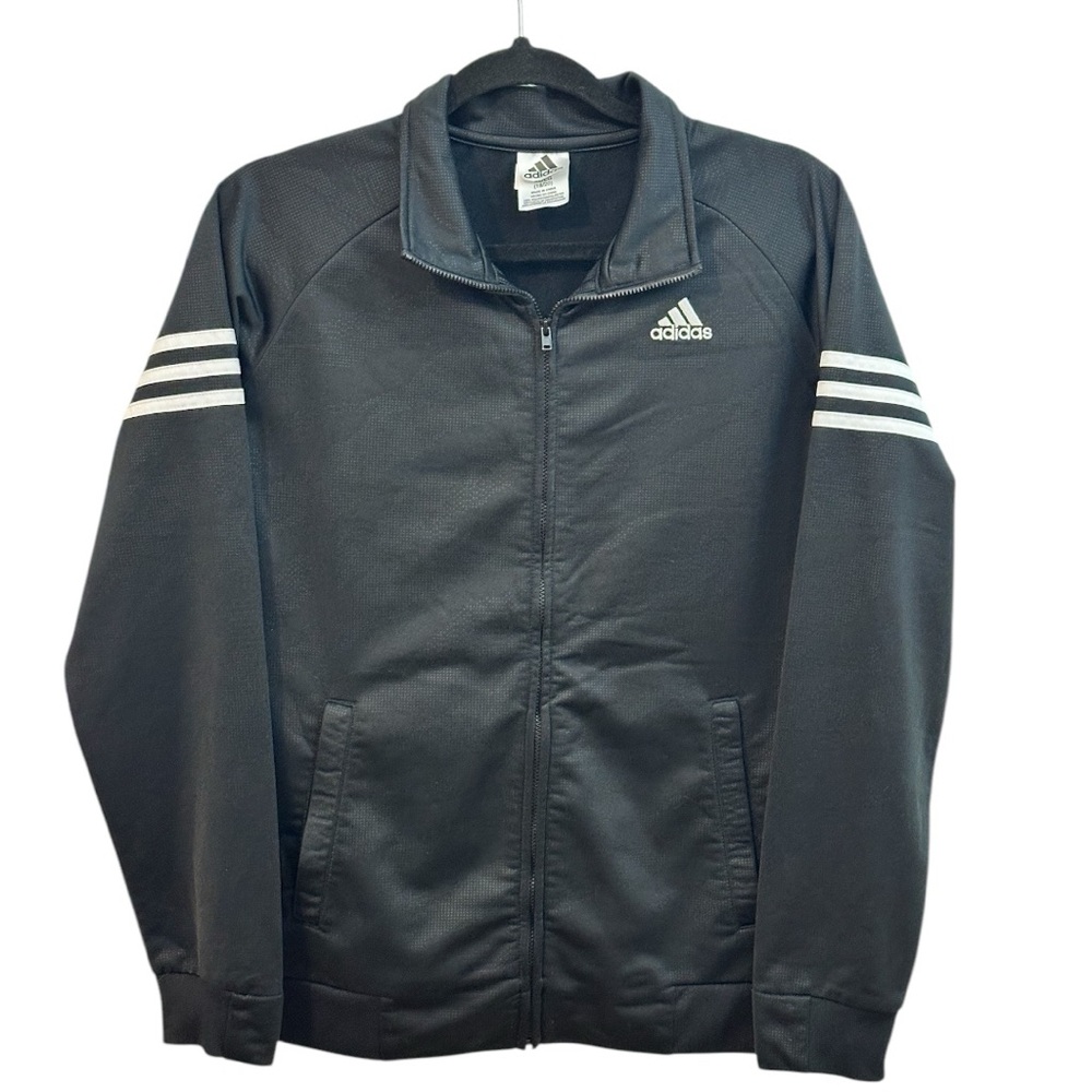 Adidas | Big Boy Black Essentials Track Jacket | Size XL (18/20) | EUC
